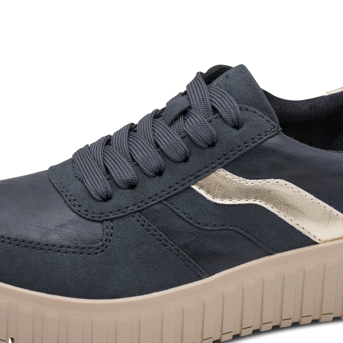 Jana Shoes 8-23666-45 886 Navy/Gold Trainers - Vegan
