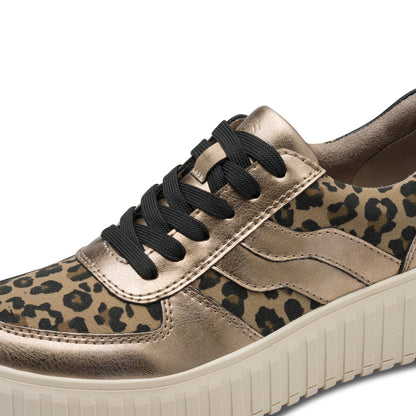 Jana Shoes 8-23666-45 905 H Fit Gold Leopard Combi Sneakers