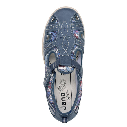 Jana Shoes 8-23671-44-802 Blue Denim Multi Velcro Shoes