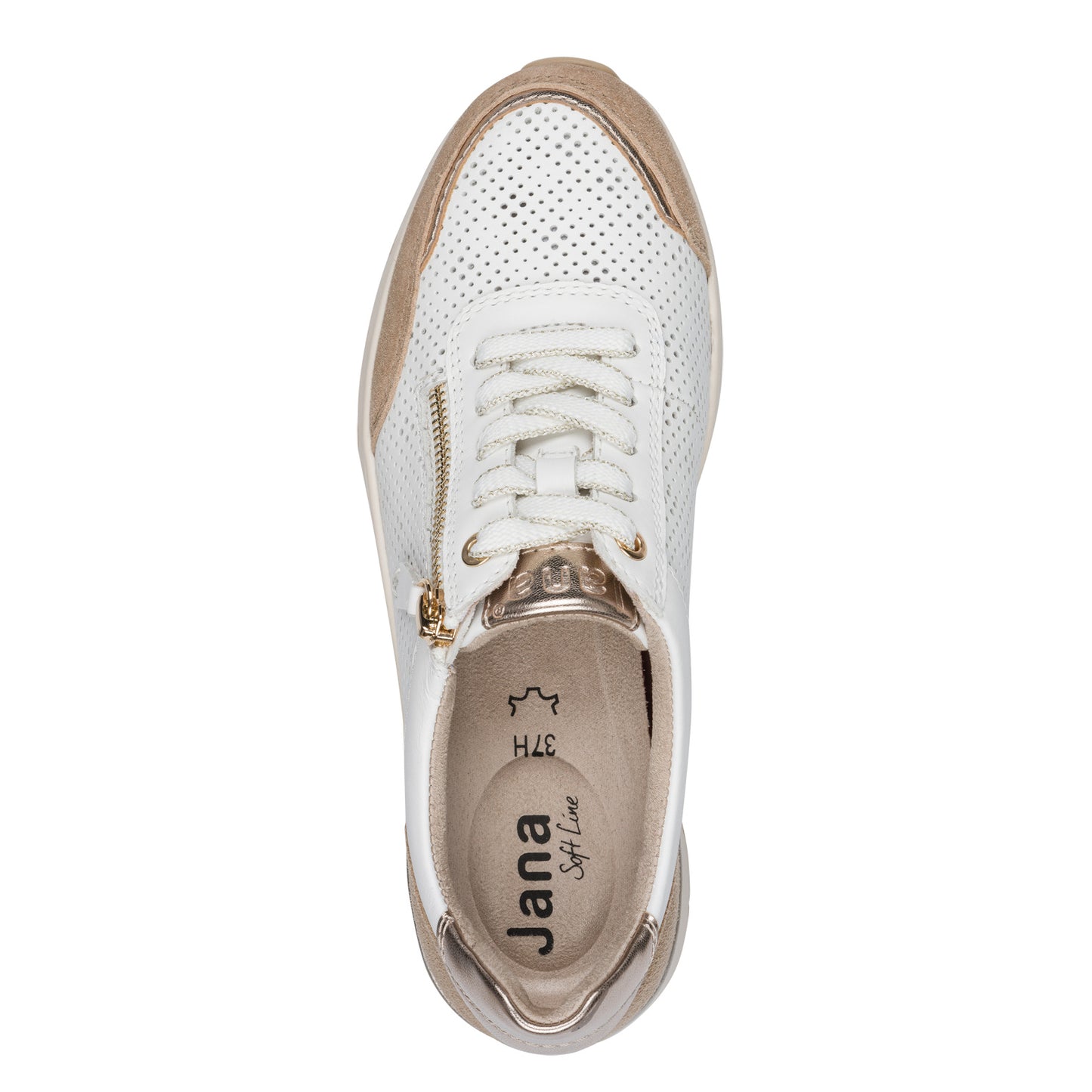 Jana Shoes 8-23703-46 130 White/Beige Trainers