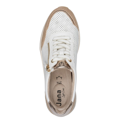 Jana Shoes 8-23703-46 130 White/Beige Trainers