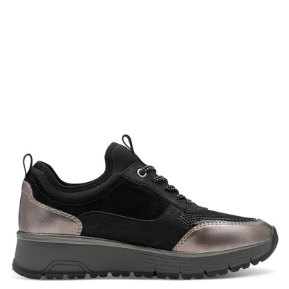 Jana Shoes 8-23760-45 001 H Fit Black Combi Slip On Sneakers
