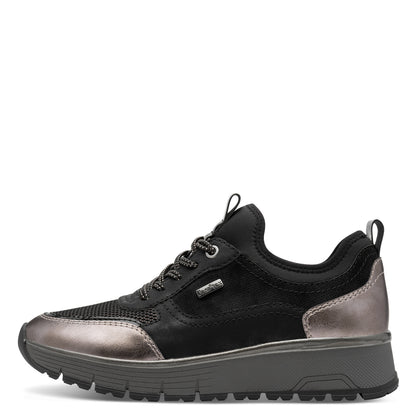 Jana Shoes 8-23760-45 001 H Fit Black Combi Slip On Sneakers