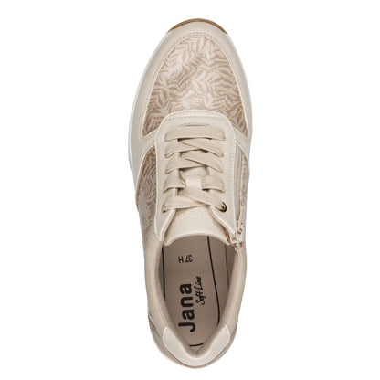 Jana Shoes 8-23796-46 499 Beige Flower Trainers