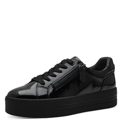 Jana Shoes 8-23767-43-018 Black Patent Trainers