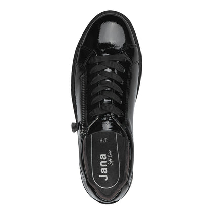 Jana Shoes 8-23767-43-018 Black Patent Trainers