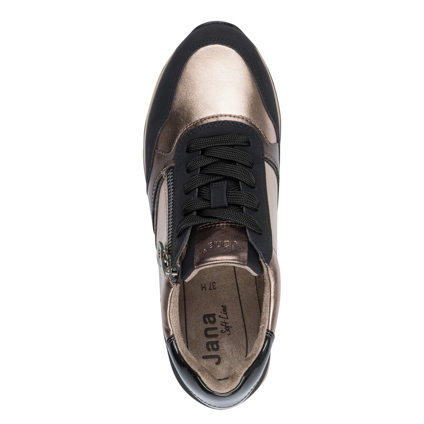 Jana Shoes 8-23774-43 020 H Fit Black & Pewter Combi Trainers