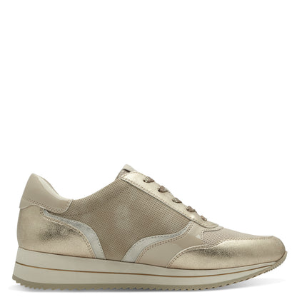 Jana Shoes 8-23774-43-499 Beige/Gold Trainers with Zip