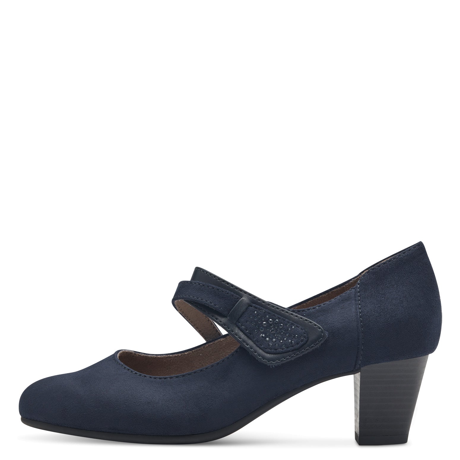 Jana 8-24464-42 pumps voor dames met riempje, Black synthetisch., 39 EU Breed Jana 8-24464-42 pumps voor dames met riempje, Black synthetisch., 39 EU Breed