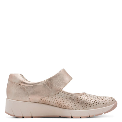 Jana Shoes 8-24664-42 522 Rose/Gold Velcro Shoes