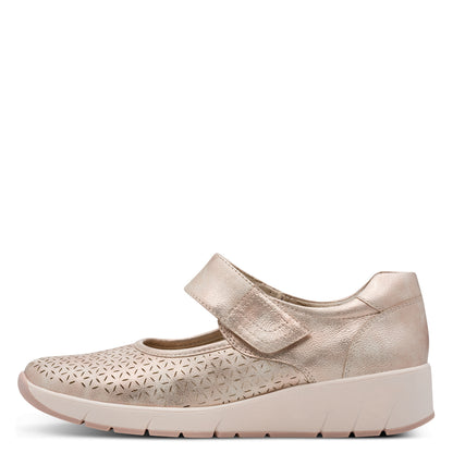 Jana Shoes 8-24664-42 522 Rose/Gold Velcro Shoes