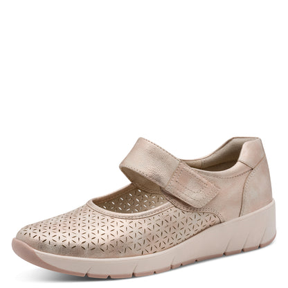 Jana Shoes 8-24664-42 522 Rose/Gold Velcro Shoes