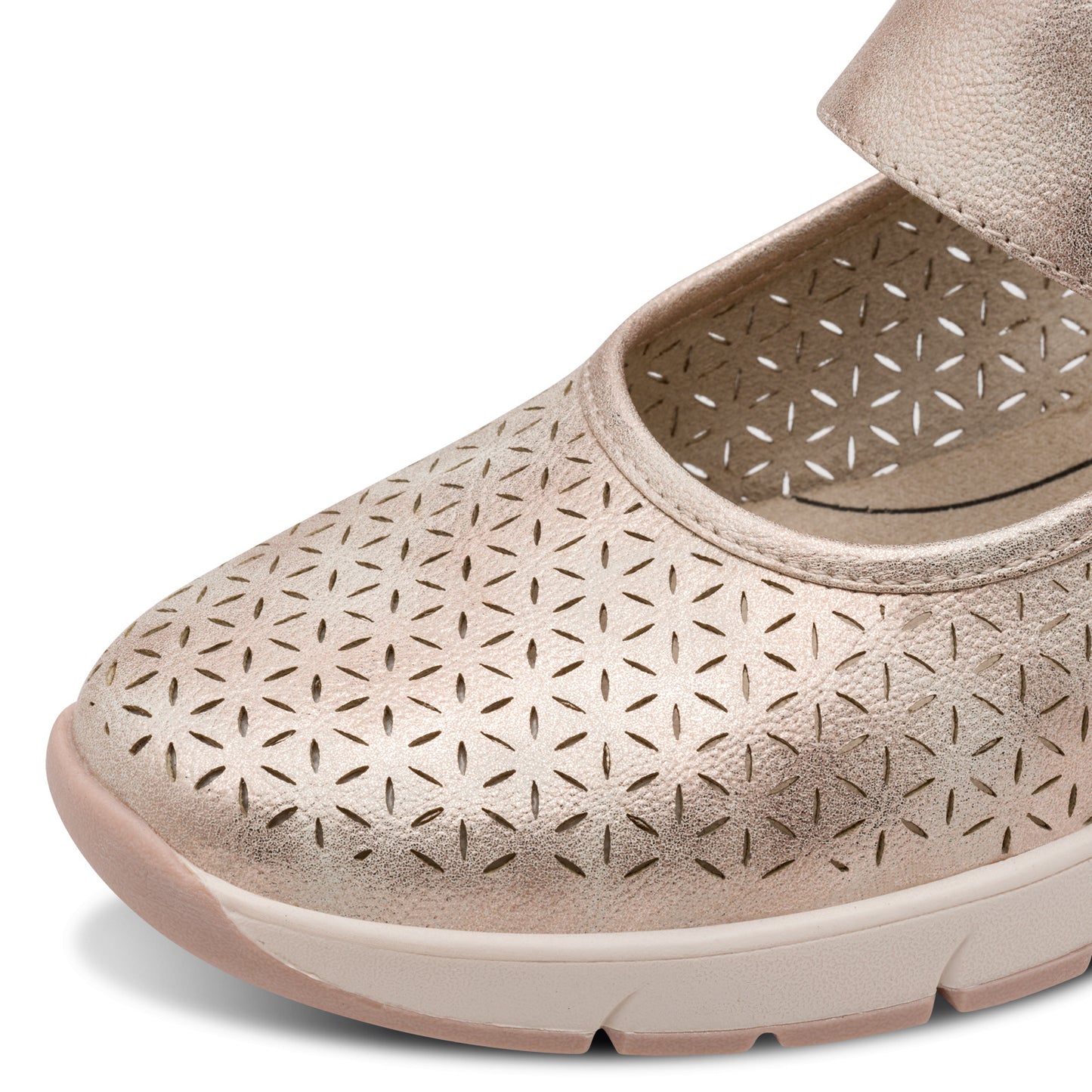 Jana Shoes 8-24664-42 522 Rose/Gold Velcro Shoes