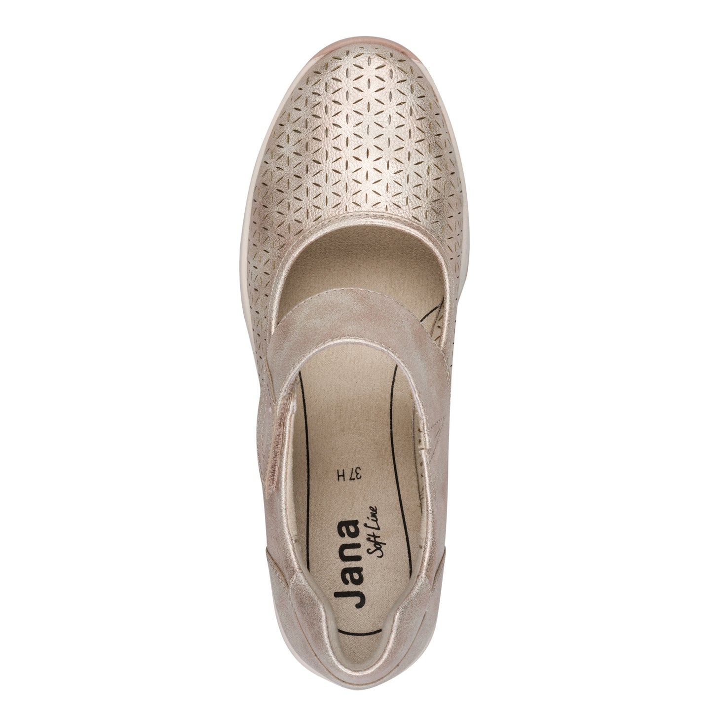 Jana Shoes 8-24664-42 522 Rose/Gold Velcro Shoes