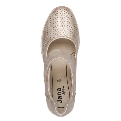 Jana Shoes 8-24664-42 522 Rose/Gold Velcro Shoes