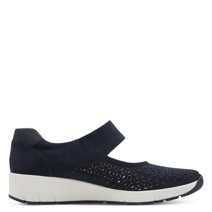 Jana Shoes 8-24664-42 80E Navy Velcro Shoes