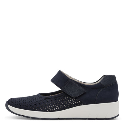 Jana Shoes 8-24664-42 80E Navy Velcro Shoes