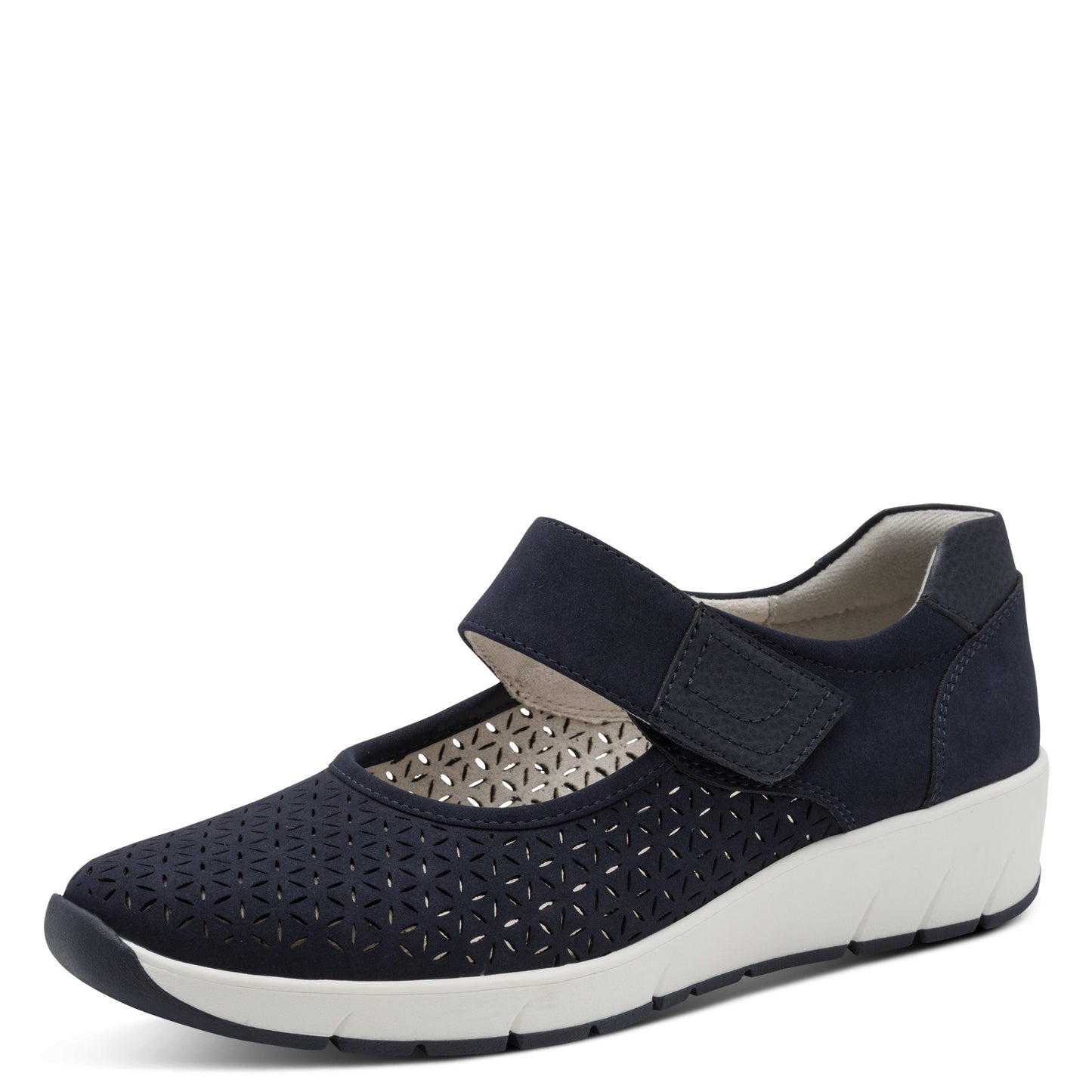 Jana Shoes 8-24664-42 80E Navy Velcro Shoes
