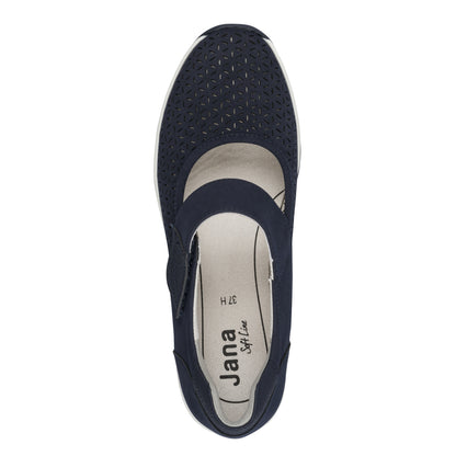 Jana Shoes 8-24664-42 80E Navy Velcro Shoes