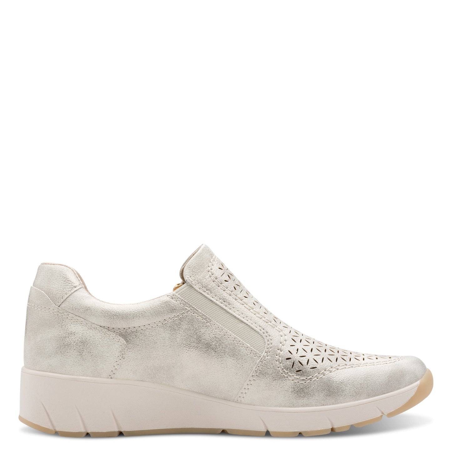 Jana Shoes 8-24765-46 499 Beige/Gold Zip Shoes