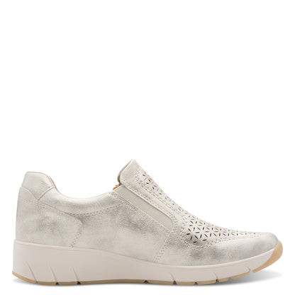 Jana Shoes 8-24765-46 499 Beige/Gold Zip Shoes