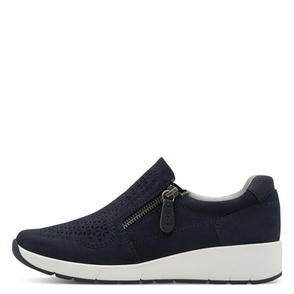 Jana Shoes 8-24765-46 805 Navy Zip Shoes