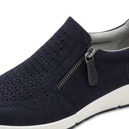 Jana Shoes 8-24765-46 805 Navy Zip Shoes
