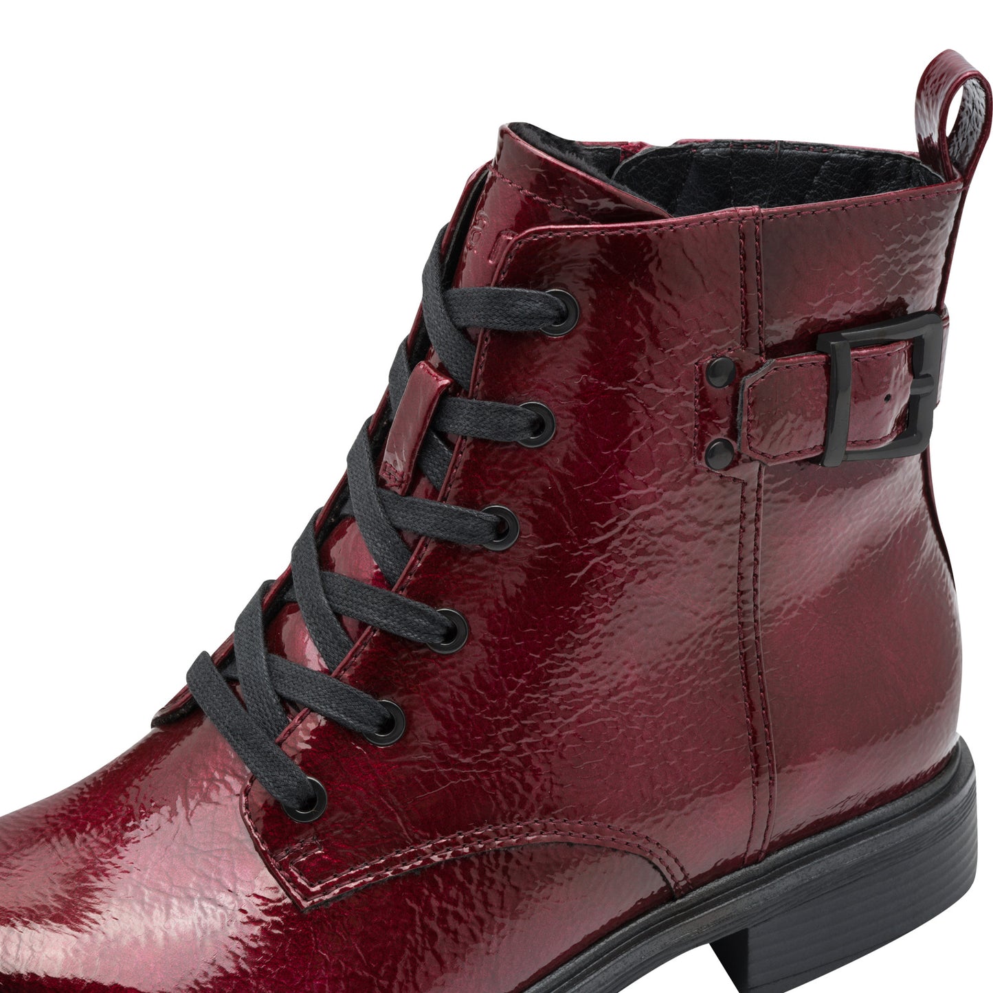 Jana Shoes 8-25278-45 542 H Fit Vino Wine Patent Boots
