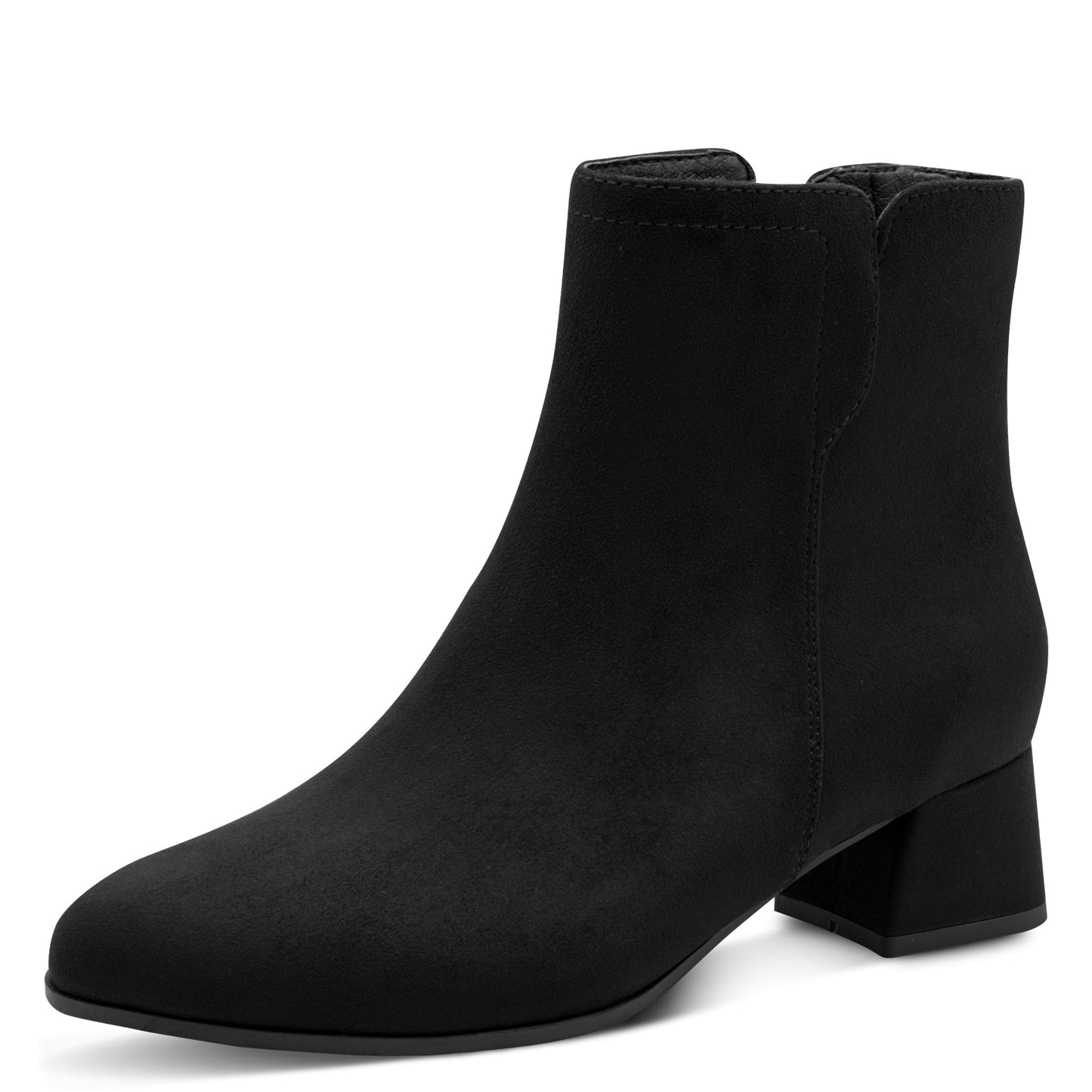 Jana Shoes 8-25364-47 001 Black Block Heel Boots - Vegan