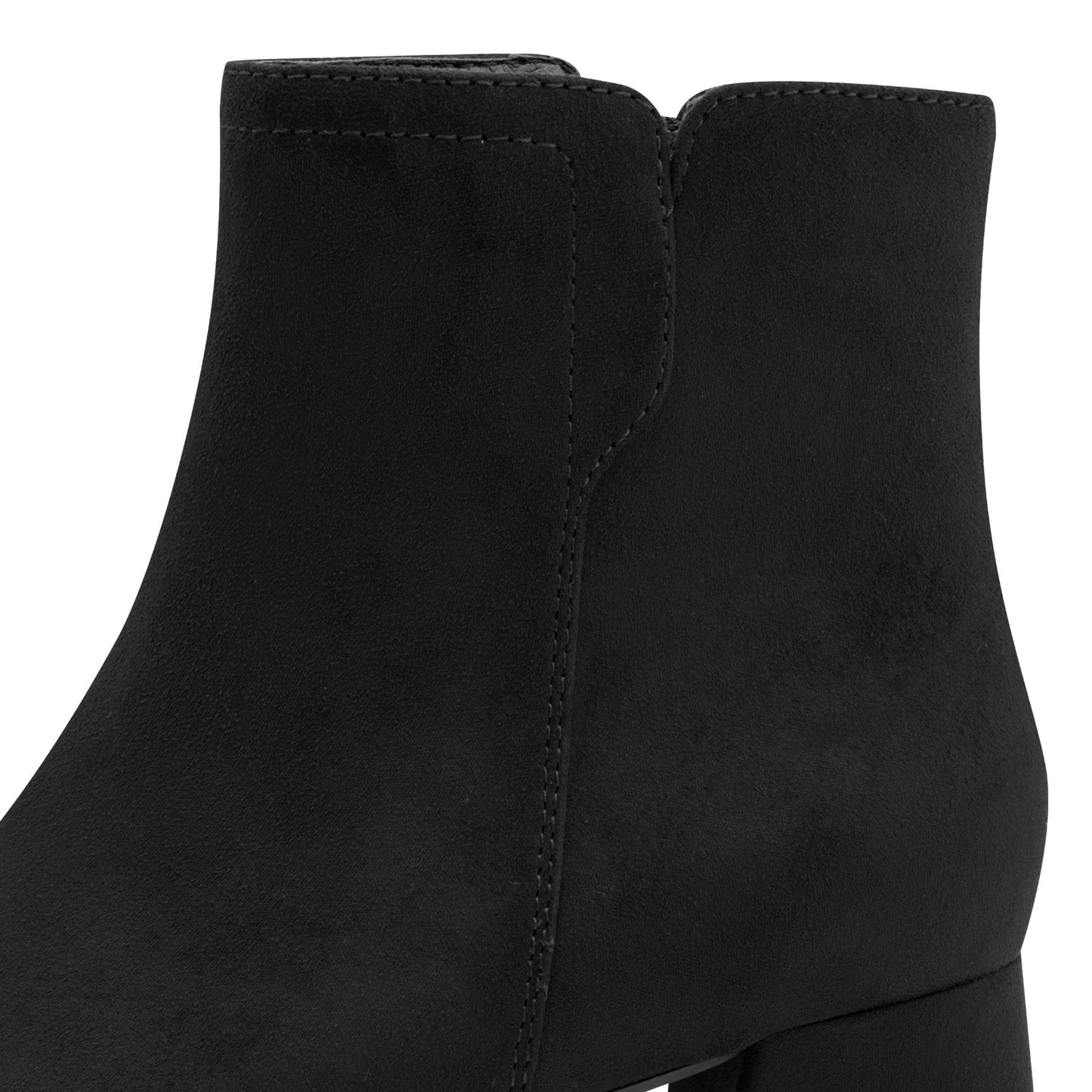 Jana Shoes 8-25364-47 001 Black Block Heel Boots - Vegan