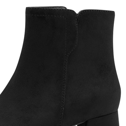Jana Shoes 8-25364-47 001 Black Block Heel Boots - Vegan