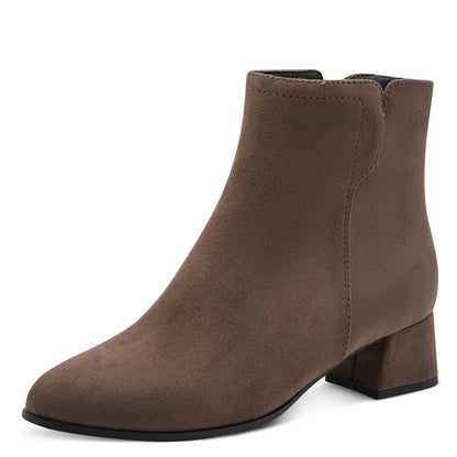 Jana Shoes 8-25364-47 231 Stone Brown Block Heel Boots - Vegan