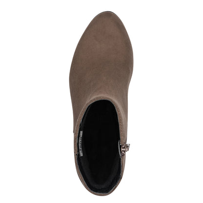 Jana Shoes 8-25364-47 231 Stone Brown Block Heel Boots - Vegan