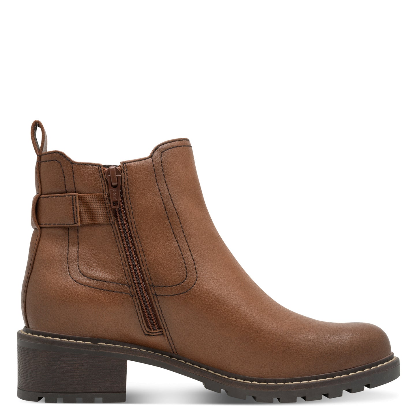 Jana Shoes 8-25486-45 305 H Fit Tan Cognac Chelsea Boots