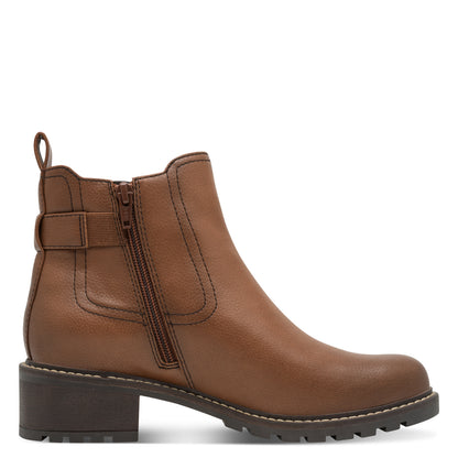Jana Shoes 8-25486-45 305 H Fit Tan Cognac Chelsea Boots