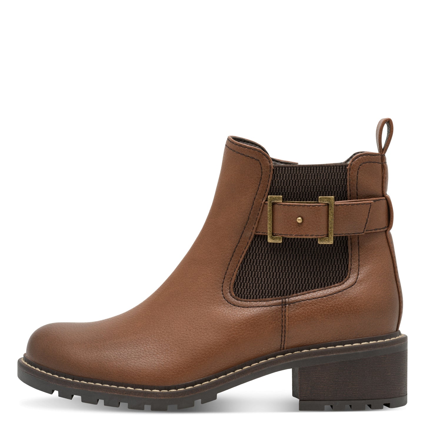 Jana Shoes 8-25486-45 305 H Fit Tan Cognac Chelsea Boots