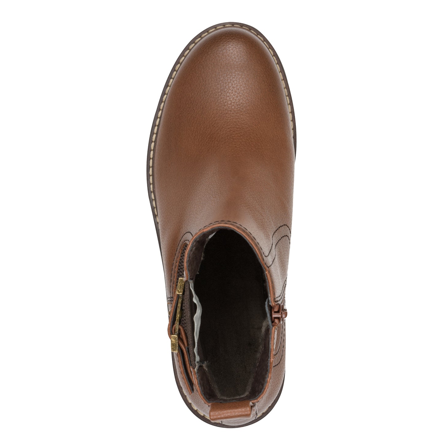 Jana Shoes 8-25486-45 305 H Fit Tan Cognac Chelsea Boots