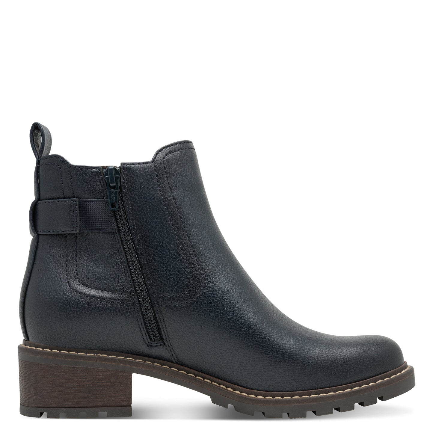 Jana Shoes 8-25486-45 805 H Fit Navy Chelsea Boots