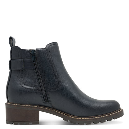 Jana Shoes 8-25486-45 805 H Fit Navy Chelsea Boots