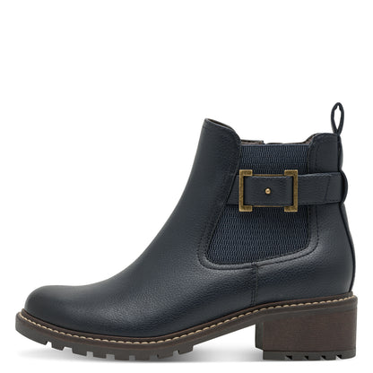 Jana Shoes 8-25486-45 805 H Fit Navy Chelsea Boots