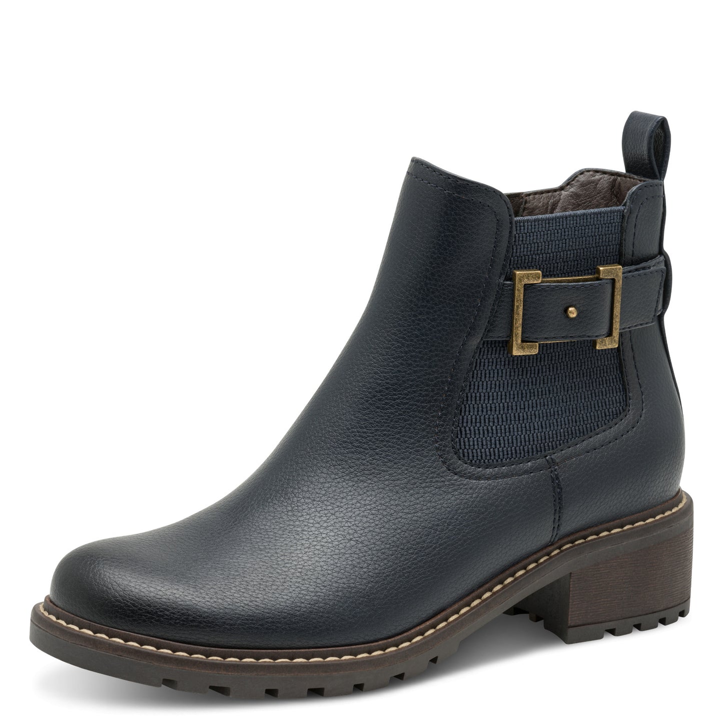 Jana Shoes 8-25486-45 805 H Fit Navy Chelsea Boots