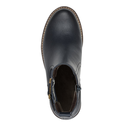 Jana Shoes 8-25486-45 805 H Fit Navy Chelsea Boots