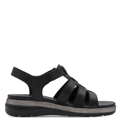 Jana Shoes 8-28710-46 001 Black Sandals