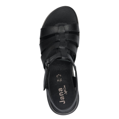 Jana Shoes 8-28710-46 001 Black Sandals