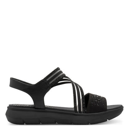 Jana Shoes 8-28771-46 001 Black Sandals