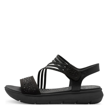 Jana Shoes 8-28771-46 001 Black Sandals