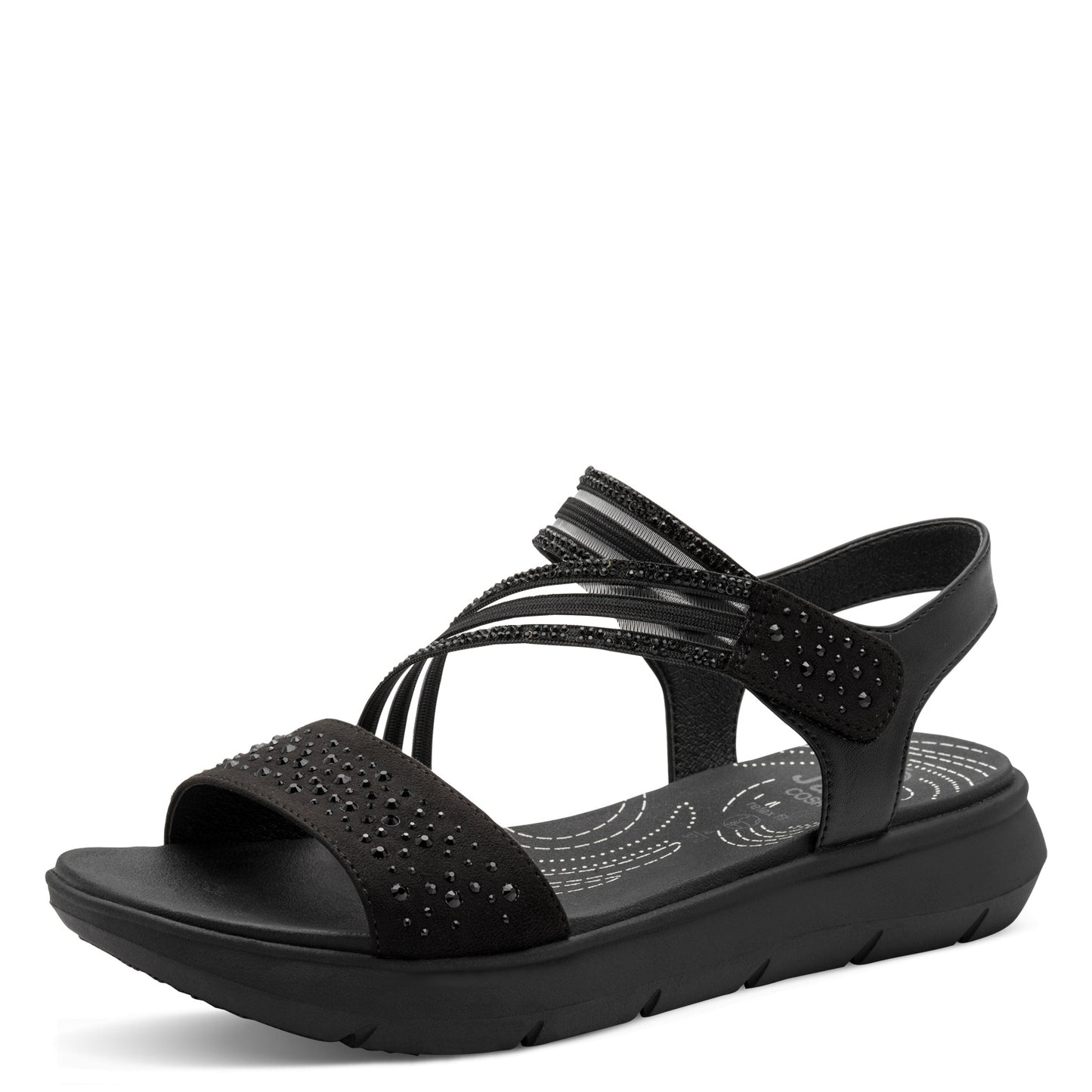 Jana Shoes 8-28771-46 001 Black Sandals