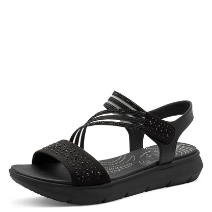 Jana Shoes 8-28771-46 001 Black Sandals