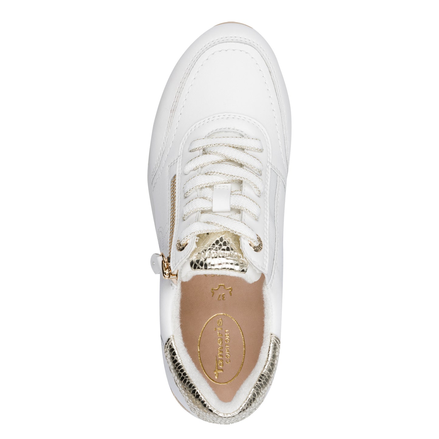 Tamaris Comfort 8-83702-42-196 White/Gold Trainers