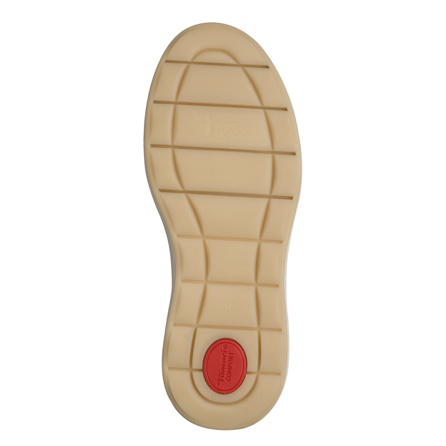 Tamaris Comfort 8-83716-44 190 Cream/Gold Zip Trainers with Zip